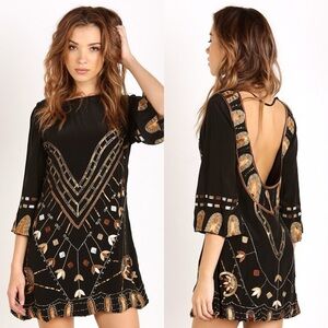Jen's Pirate Booty Black Magic Mini Dress Obsidian Sz S